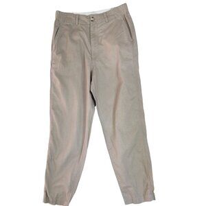 Uniqlo Cotton Linen Cotton Pants S Beige Minimalist Casual Relaxed Fit Coastal